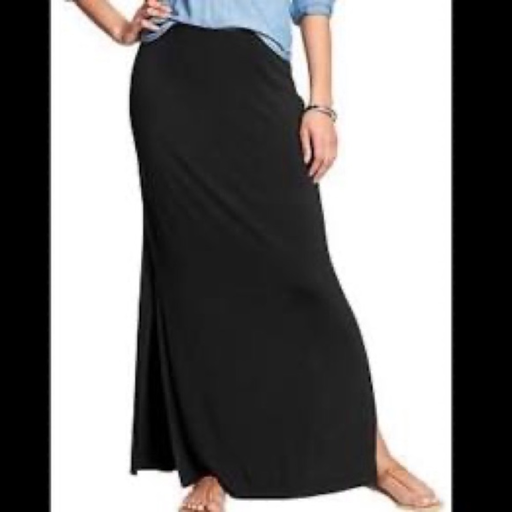Black maxi skirt